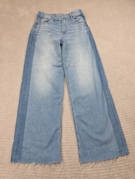 American Eagle Outfitters Denim - American Eagle Jeans Womens 2 Super High Rise Baggy Wide Leg